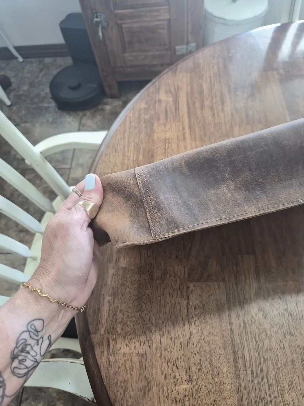 Men's Brown Leather Travel Laptop Bag